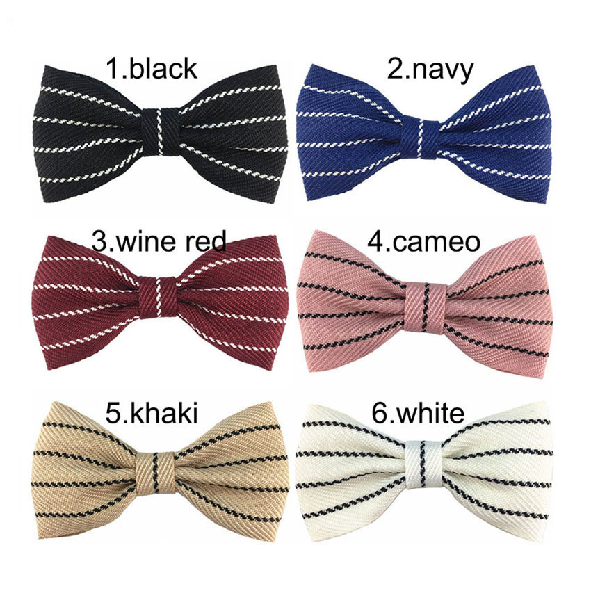 50pcs Stripe Fabric Bows Applique 3″ H0477-U PICK