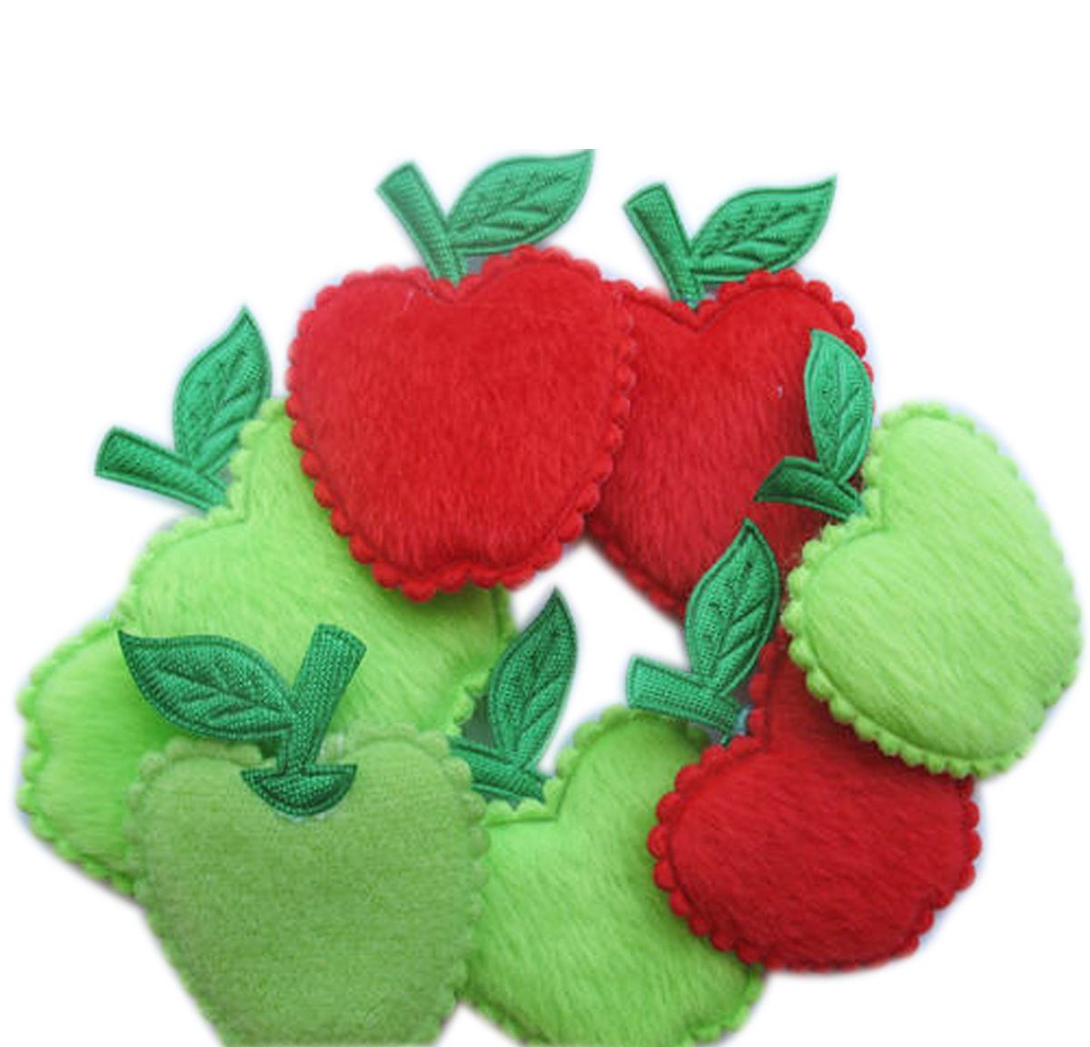 60 Padded Furry Apple 1.5″-Red/Green