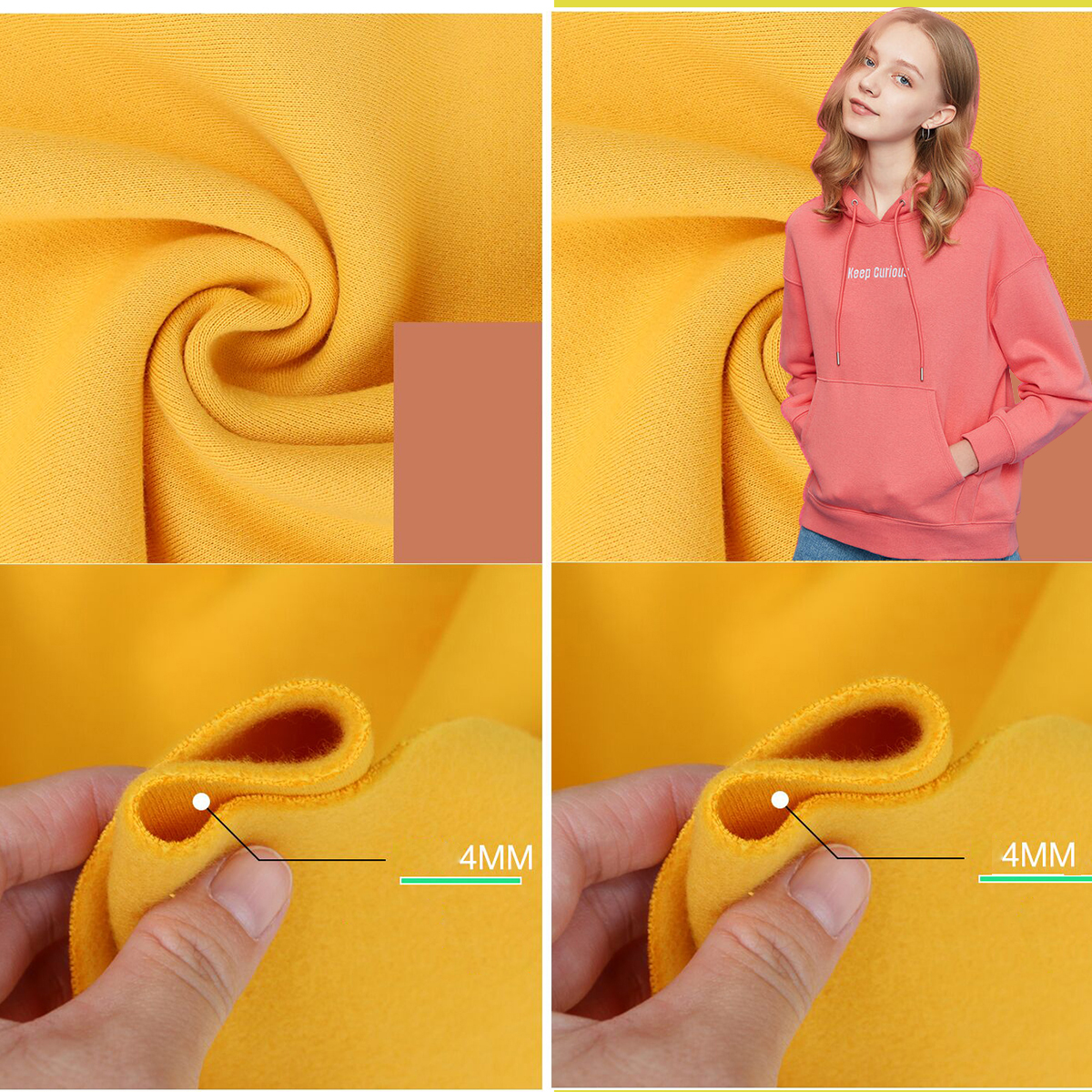 Jersey Flannel(inside) Fabric Coating-U Pick