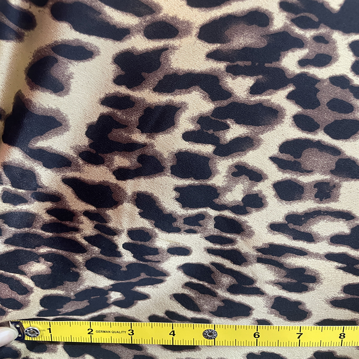 Leopard Print Satin Silk Fabric