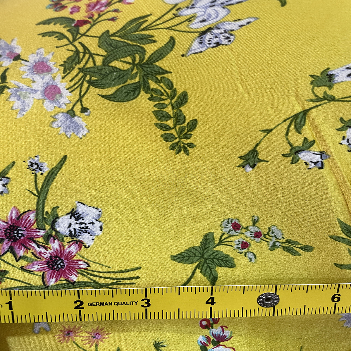 Flower Print Satin Silk Fabric