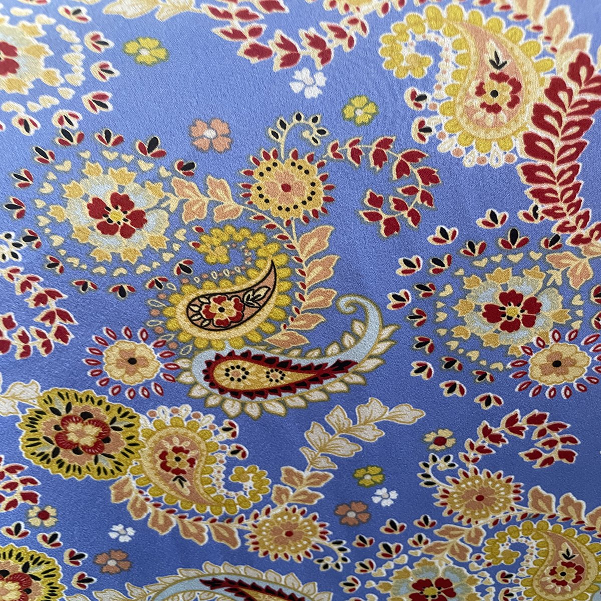 Flower Print Satin Silk Fabric