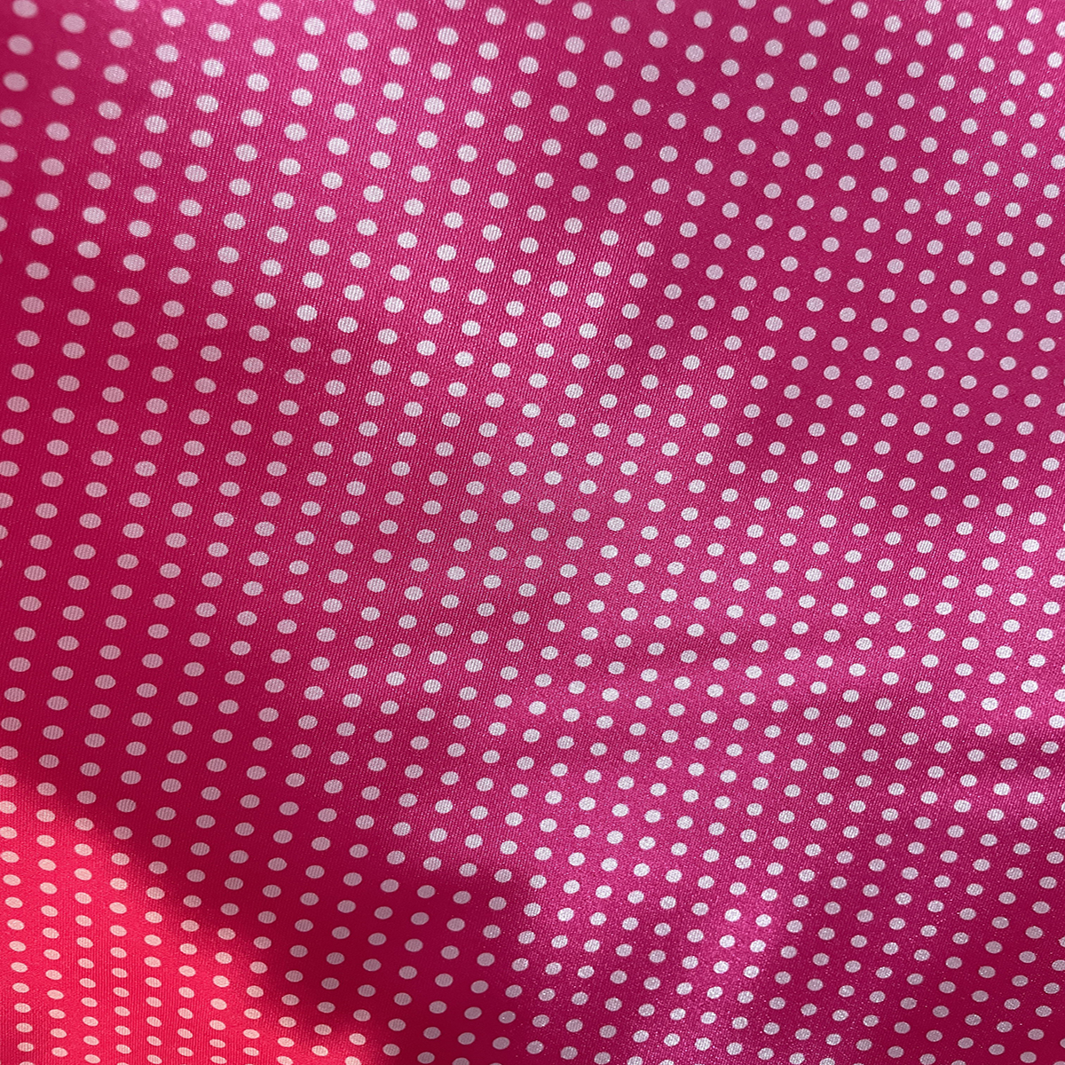 Polka Dots Prints Satin Fabric-Hot Pink