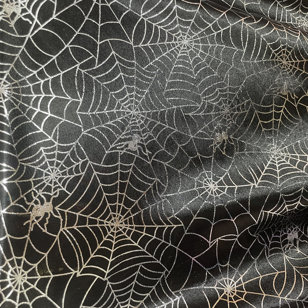 Spider Spandex Fabric-Black