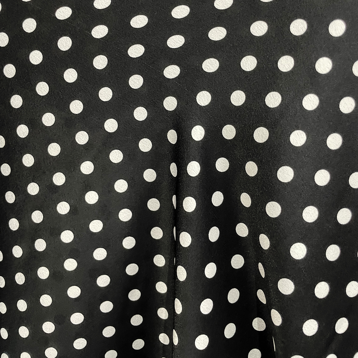 Silk Polka Dots Fabric Black
