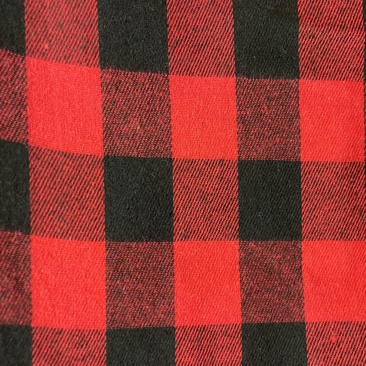 Buffalo Check Flannel Fabric Red/Black