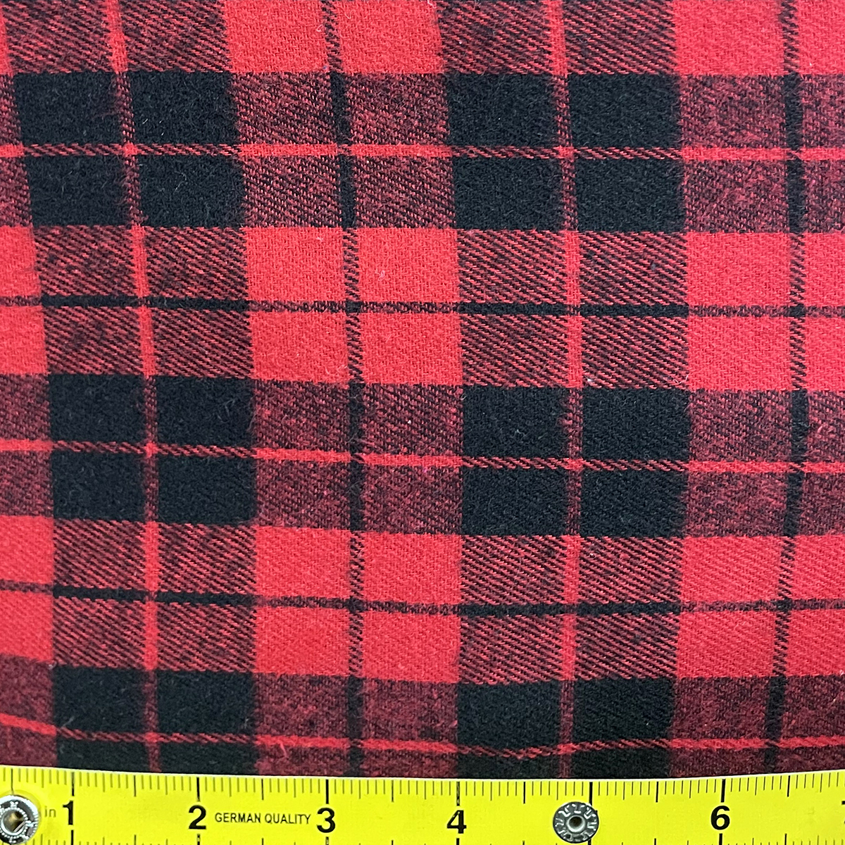 Buffalo Check Flannel Fabric Black/Red