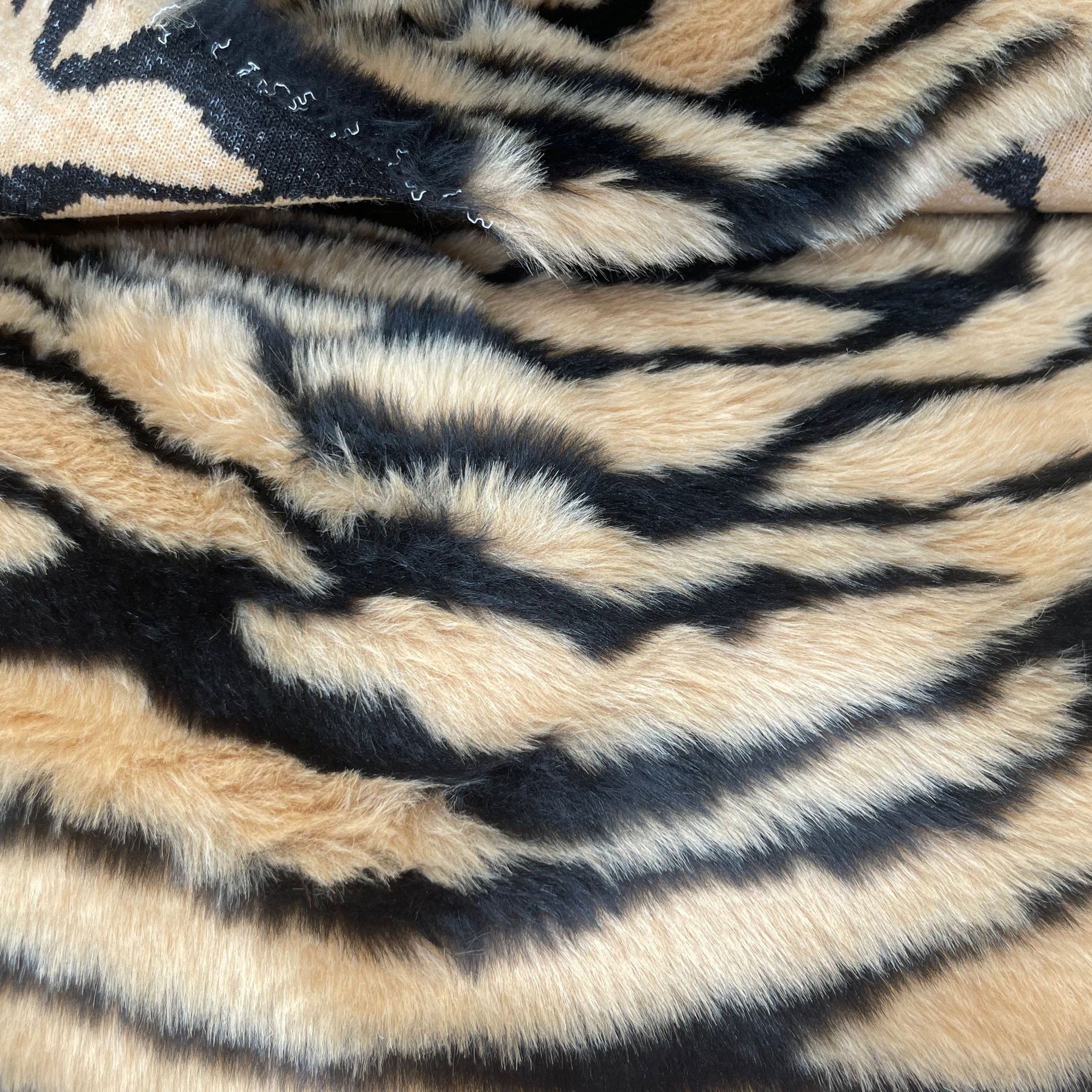 Thick Fur Fabric Zebra