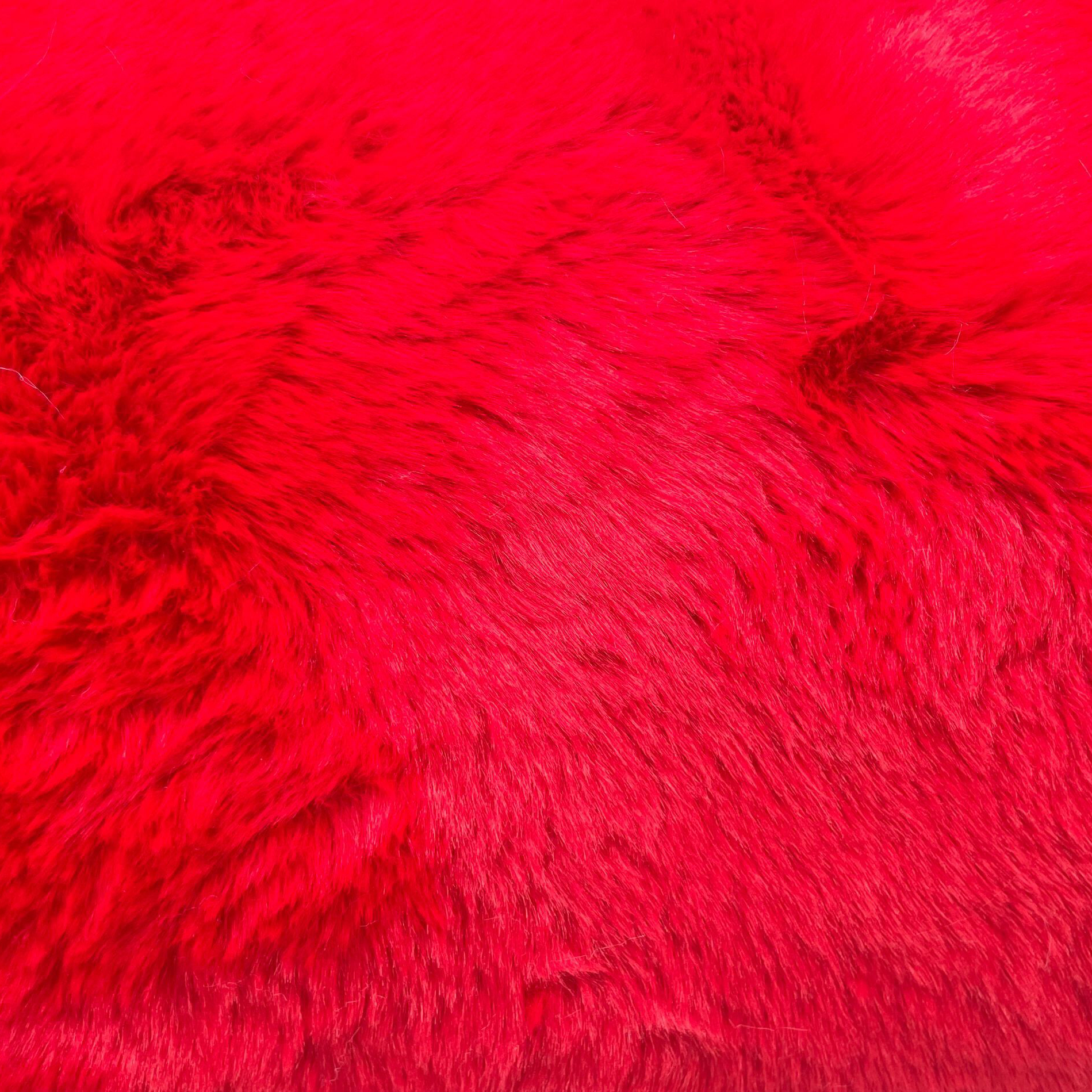 Thick Fur Fabric Red